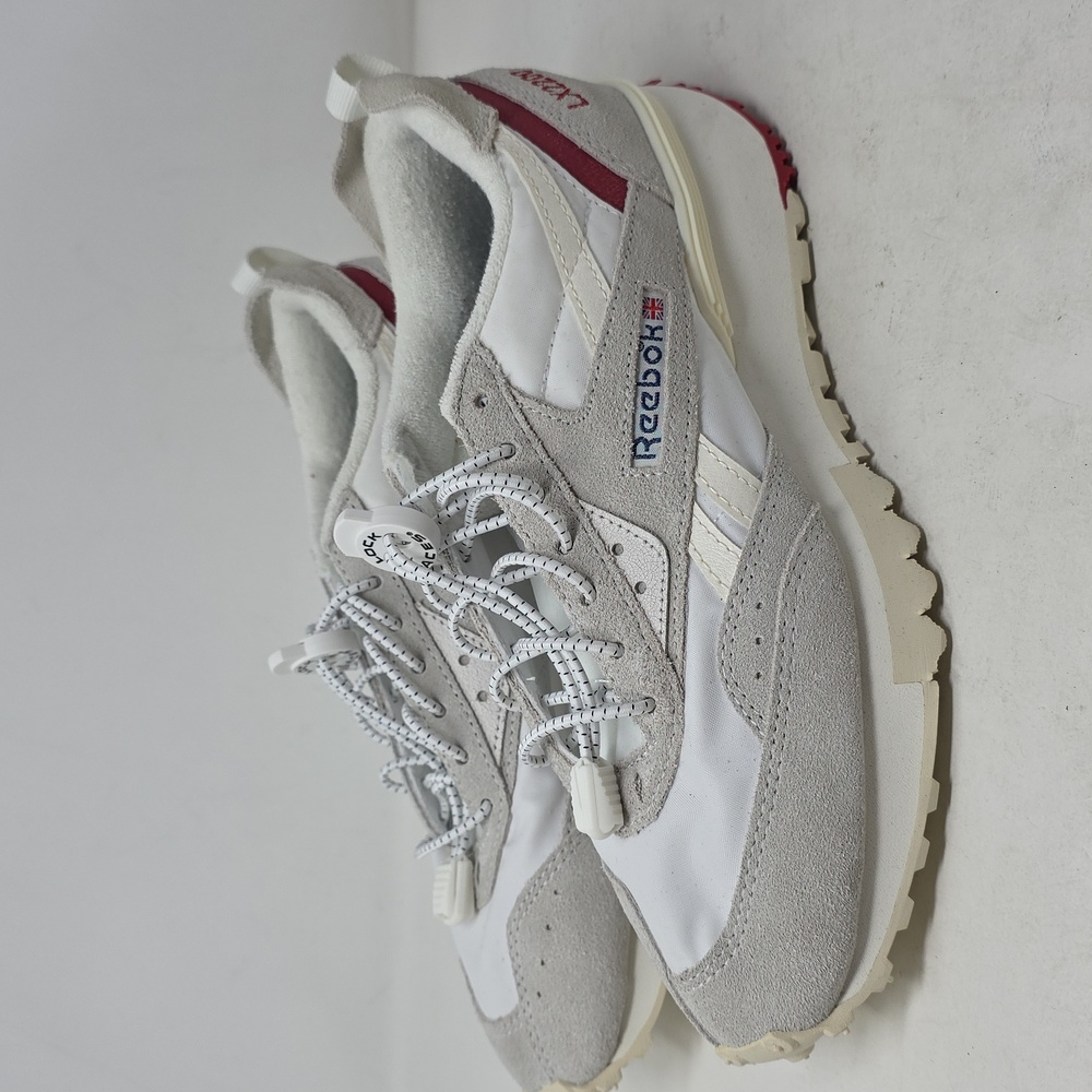 Reebok White and Gray Sneakers with Red Accents Men Size 9